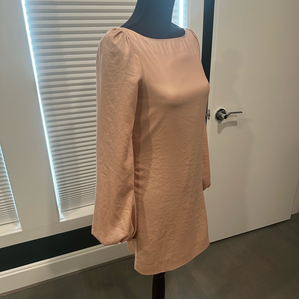 Elizabeth and James Maxi Dress and Blush Mini Dress Puffy Sleeves, open back - Picture 4 of 5